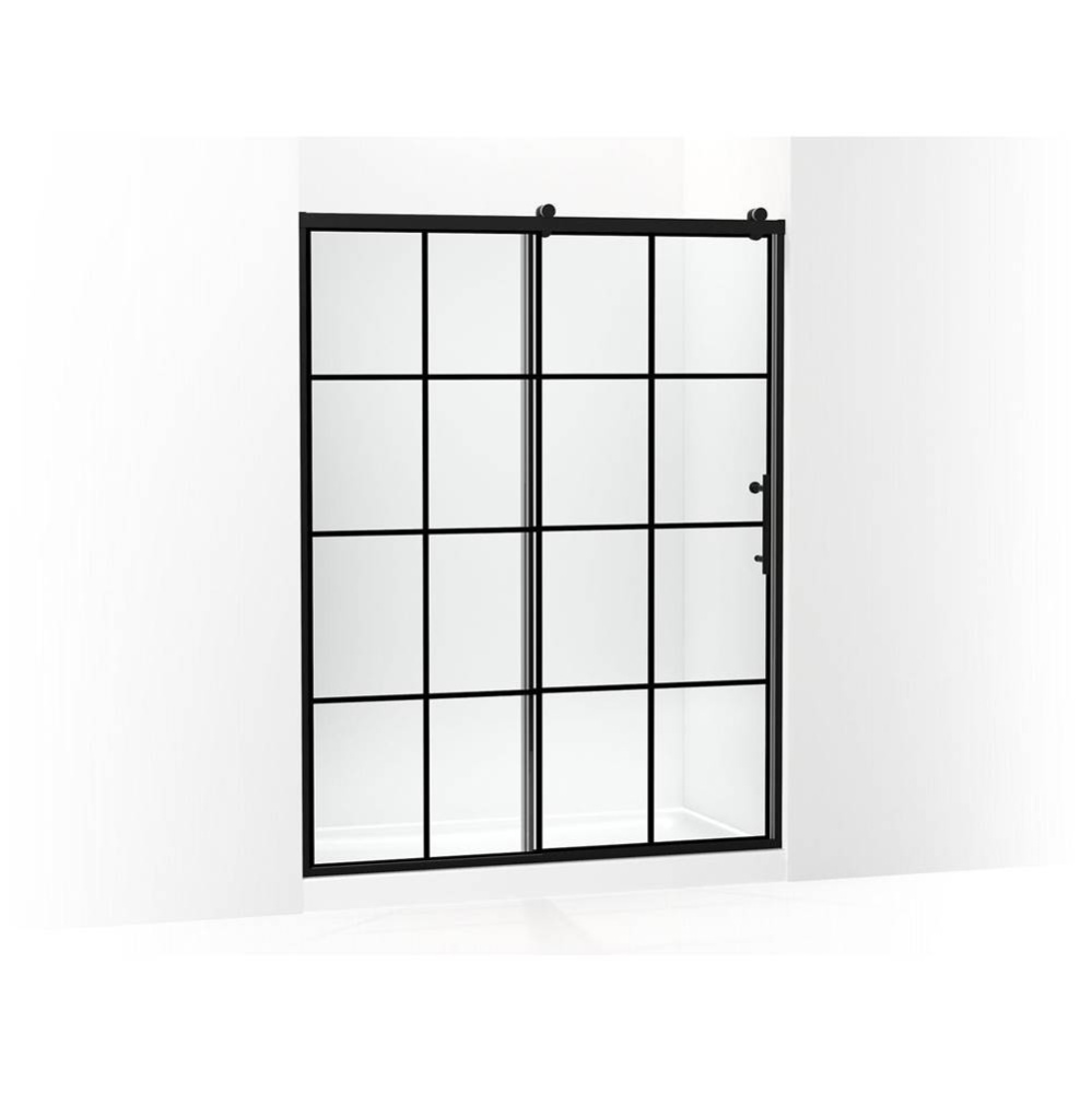 Rely® 77'' H sliding shower door with 3/8''-thick glass