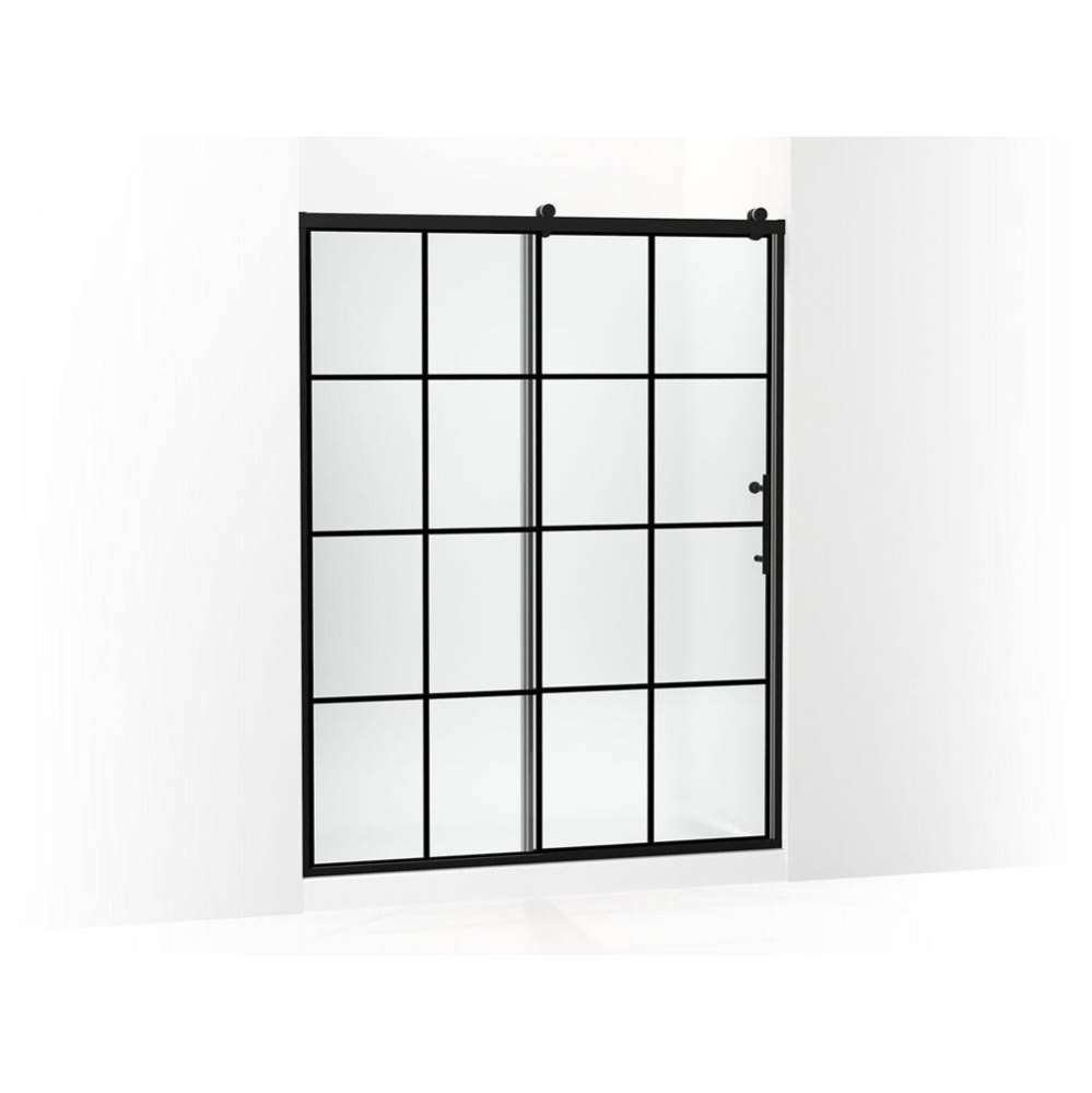 Rely® 77'' H sliding shower door with 3/8''-thick glass