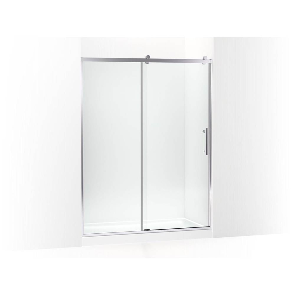 Rely® 77'' H sliding shower door with 3/8''-thick glass