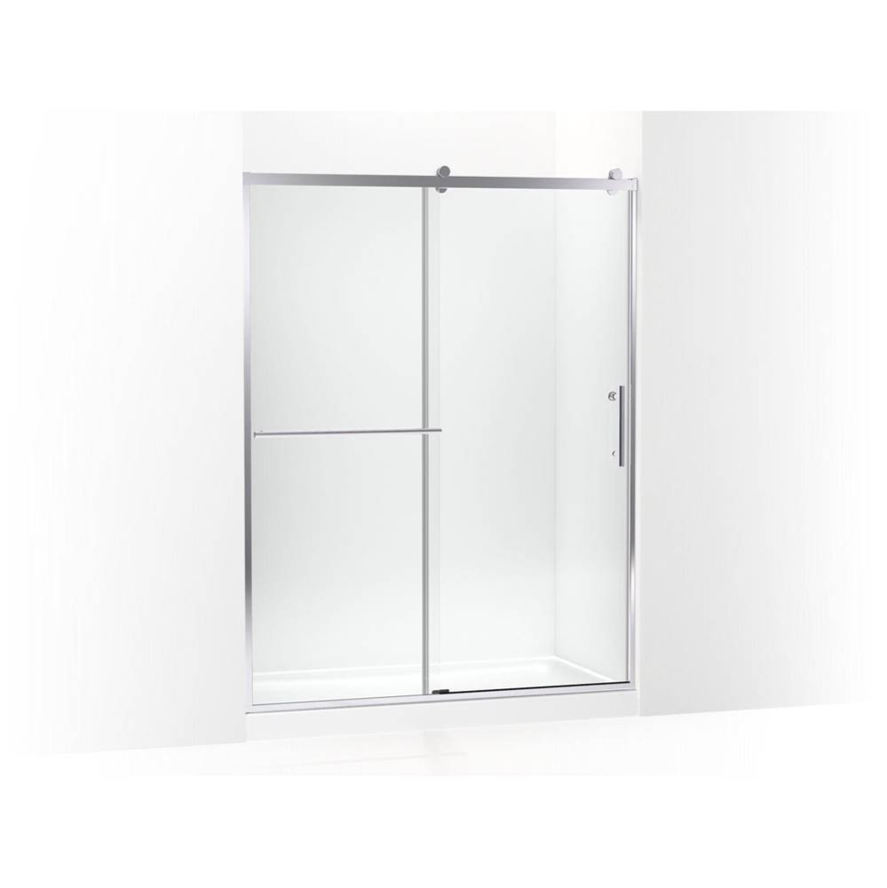 Rely® 77'' H sliding shower door with 3/8''-thick glass
