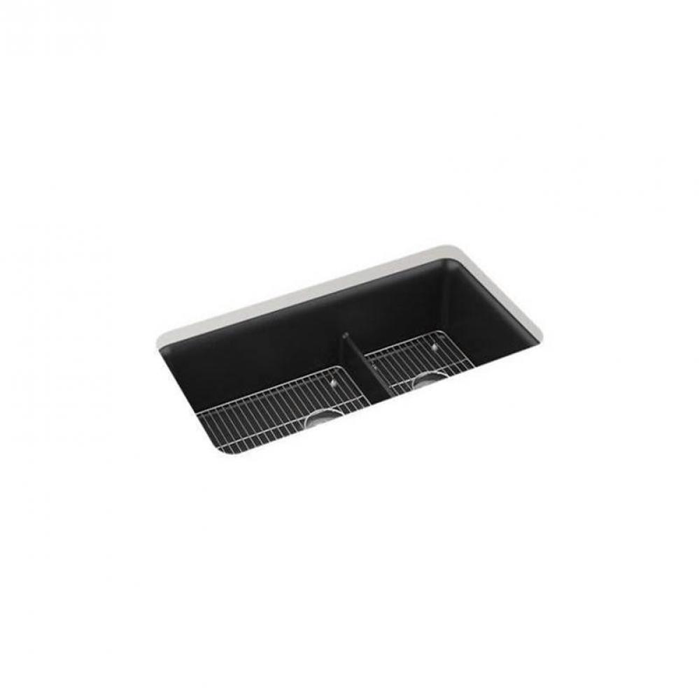 Cairn® Smart Divide® 33-1/2'' undermount double-bowl kitchen sink
