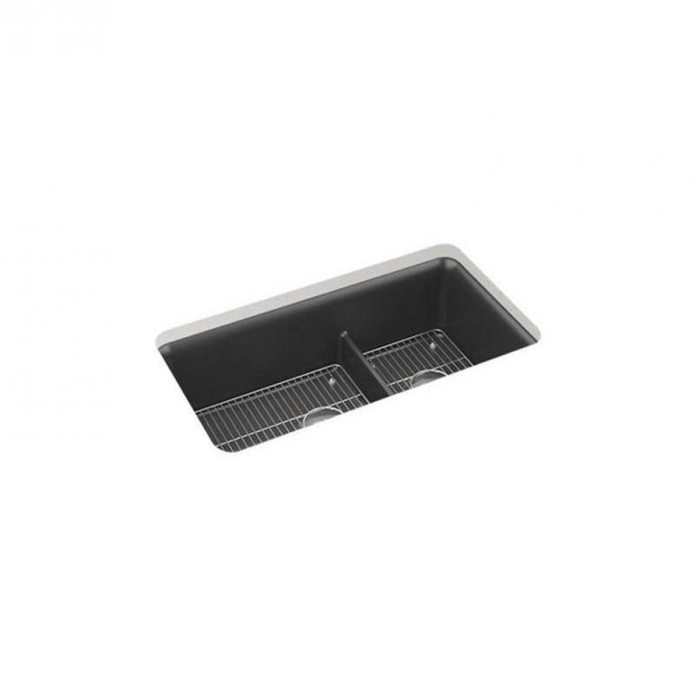 Cairn® Smart Divide® 33-1/2'' undermount double-bowl kitchen sink
