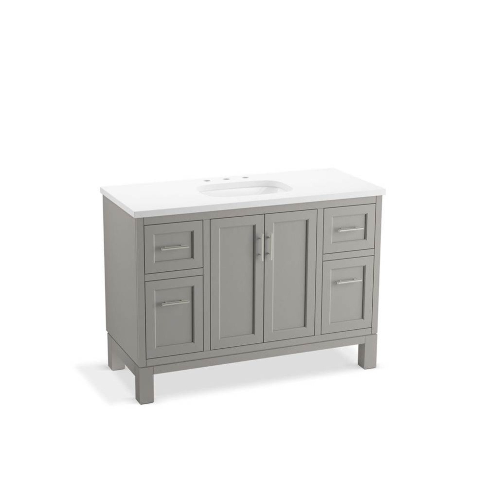 Quo® 48'' bathroom vanity cabinet with sink and quartz top