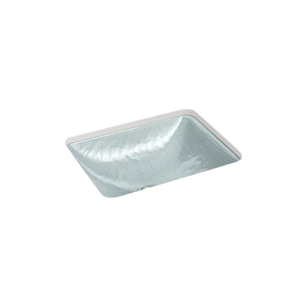 Yepsen® 20'' rectangular undermount bathroom sink, no overflow