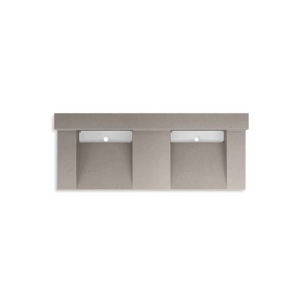 Constellation™ 60'' wall-mount basin lavatory system with backsplash