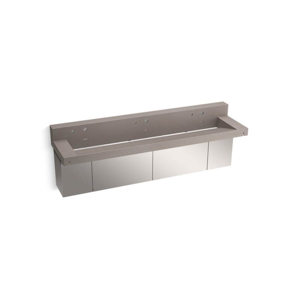 Constellation™ 90'' wall-mount trough lavatory system with backsplash