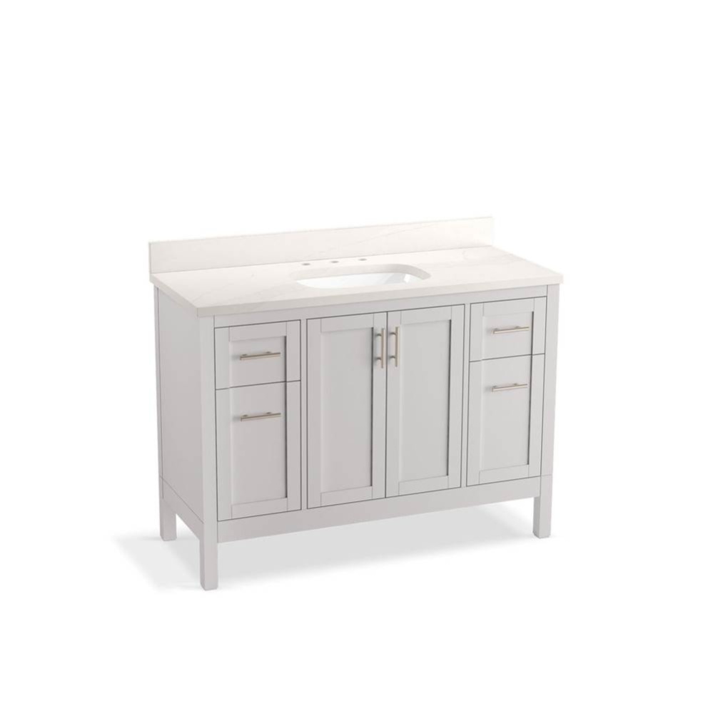 Hadron™ 48'' bathroom vanity cabinet with sink and quartz top