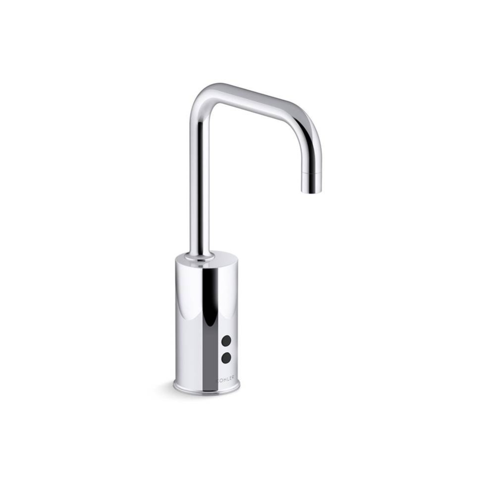 Gooseneck Touchless single-hole lavatory faucet with Insight™ sensor technology, DC-powered, les