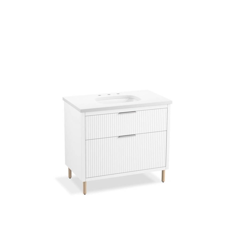 Spacity® 36'' wall-hung bathroom vanity cabinet with sink and quartz top