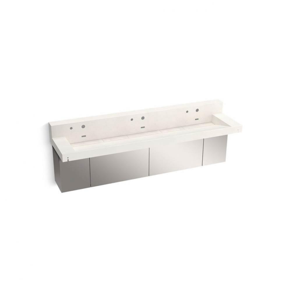 Constellation™ 90'' wall-mount trough lavatory system with backsplash