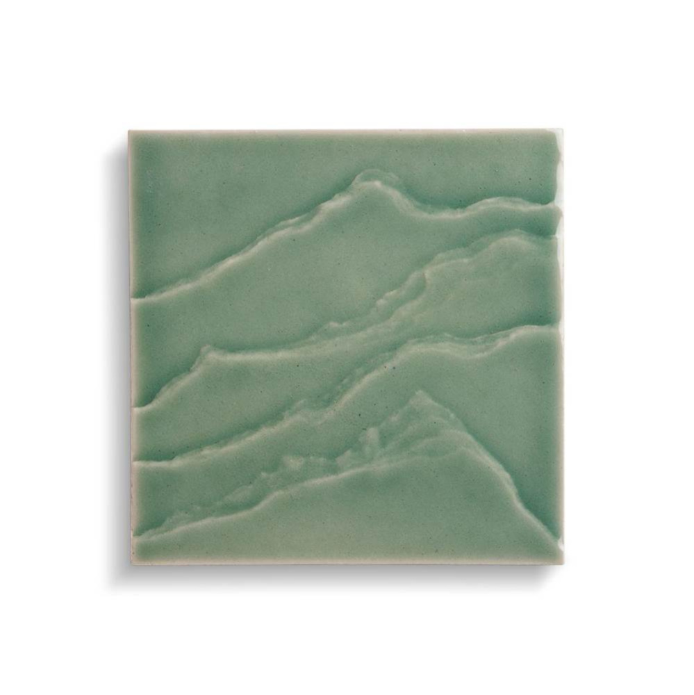 Landshapes™ by Daniel Arsham 6'' x 6'' feature tile produced by the KOHLER W
