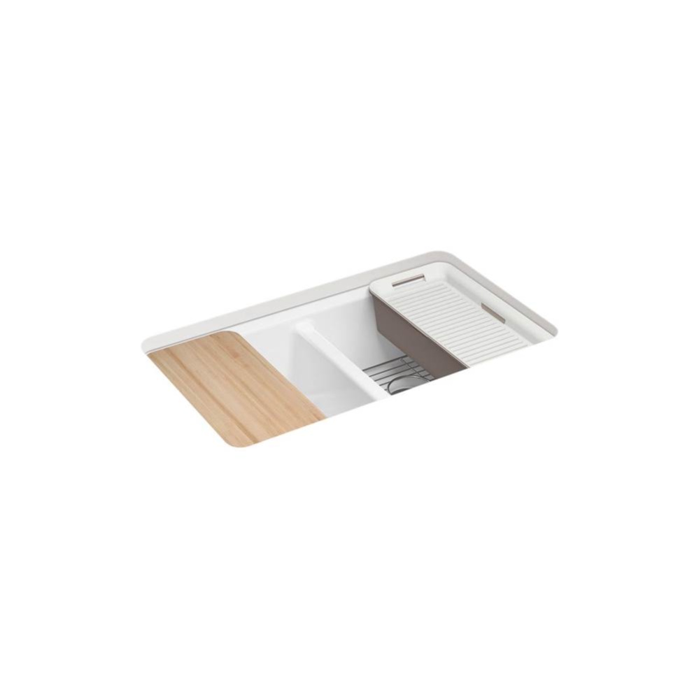 Riverby® 33'' undermount double-bowl workstation kitchen sink