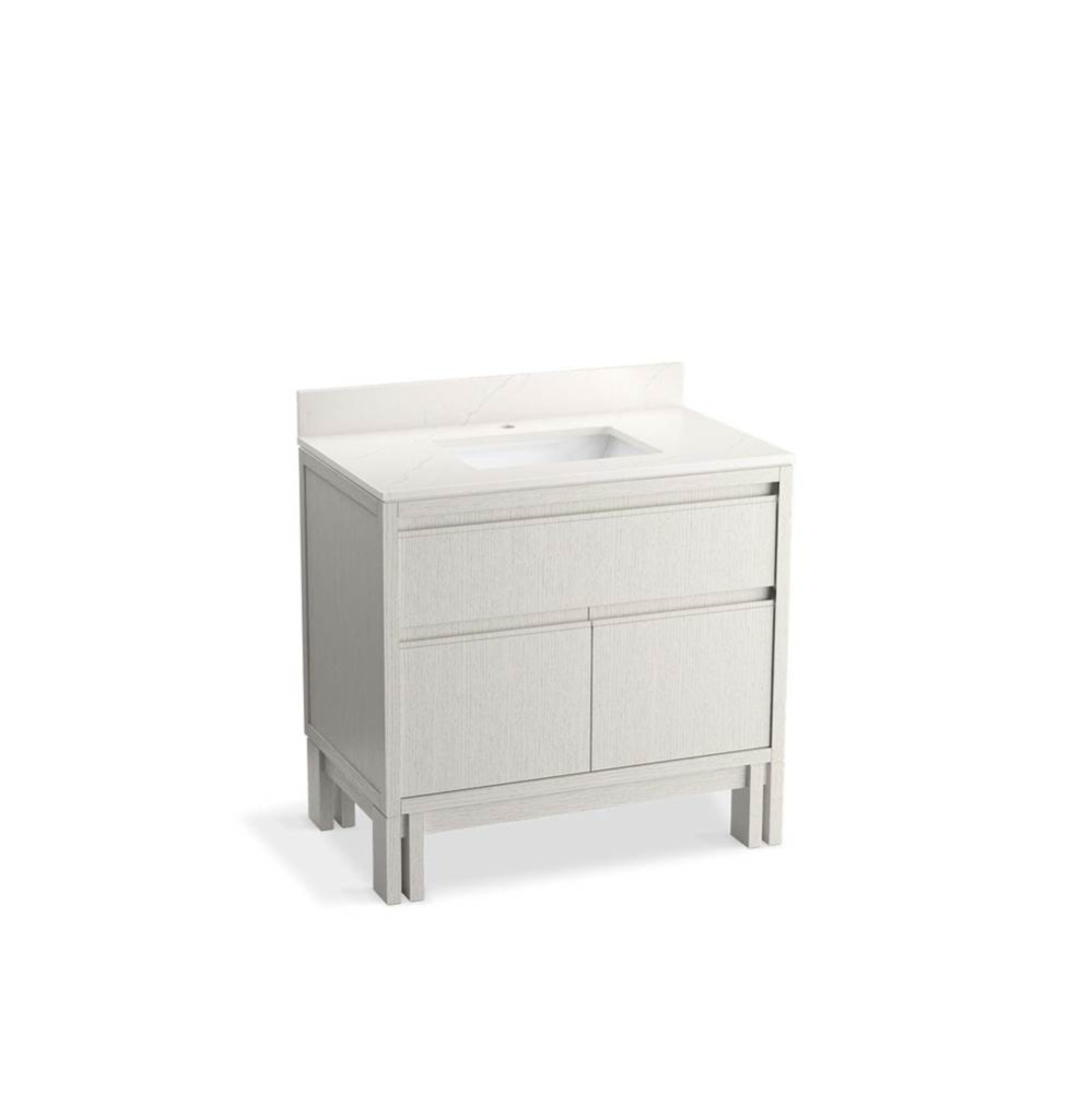 Solive™ 36'' bathroom vanity cabinet with sink and quartz top