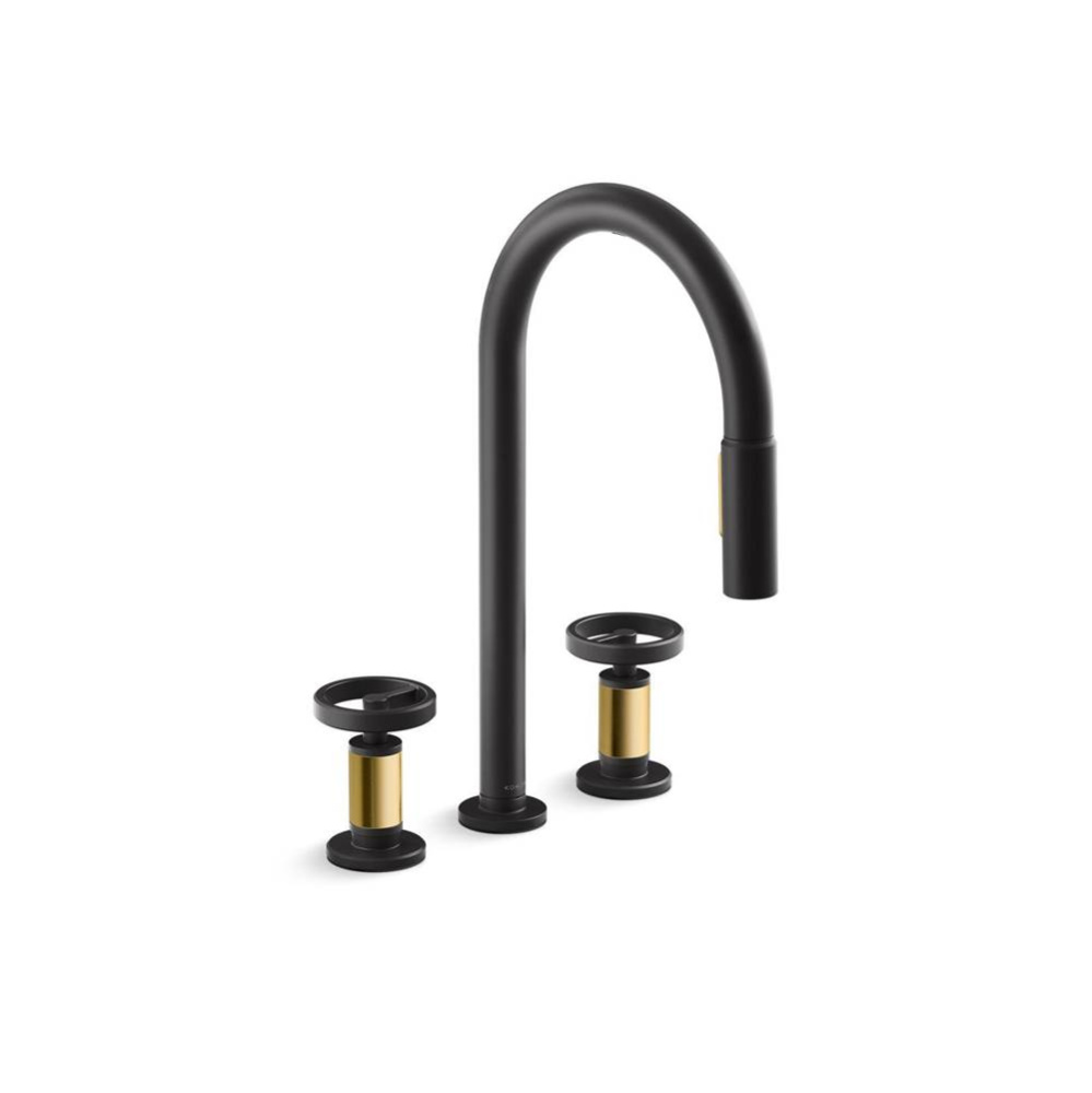 Billet™ Pull-down kitchen sink faucet with two-function sprayhead