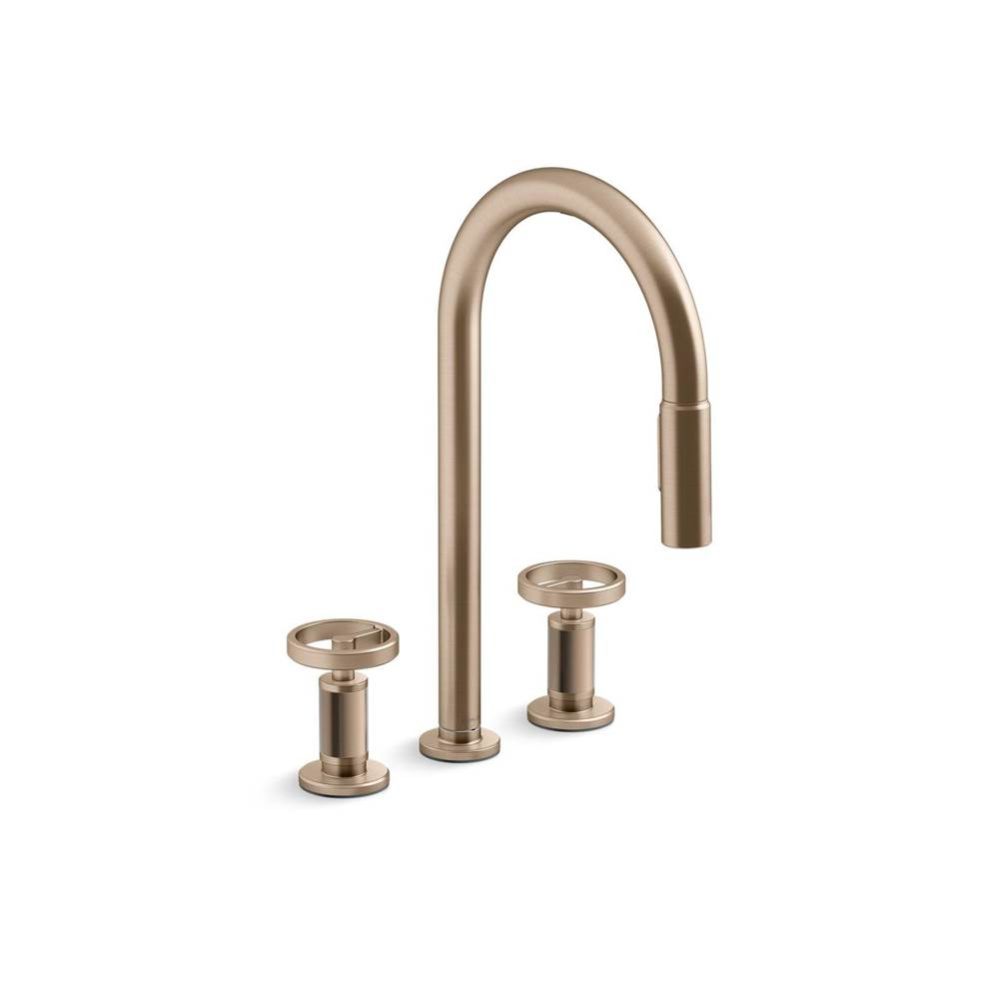 Billet™ Pull-down kitchen sink faucet with two-function sprayhead