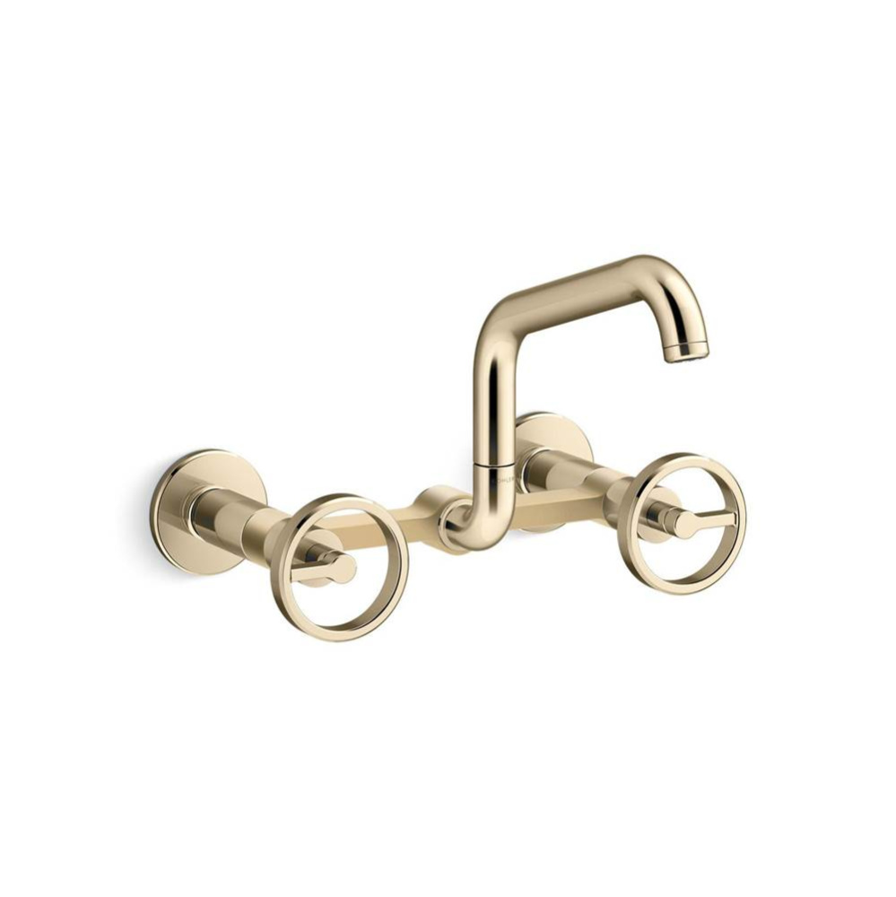 Billet™ Two-hole wall-mount bridge kitchen sink faucet