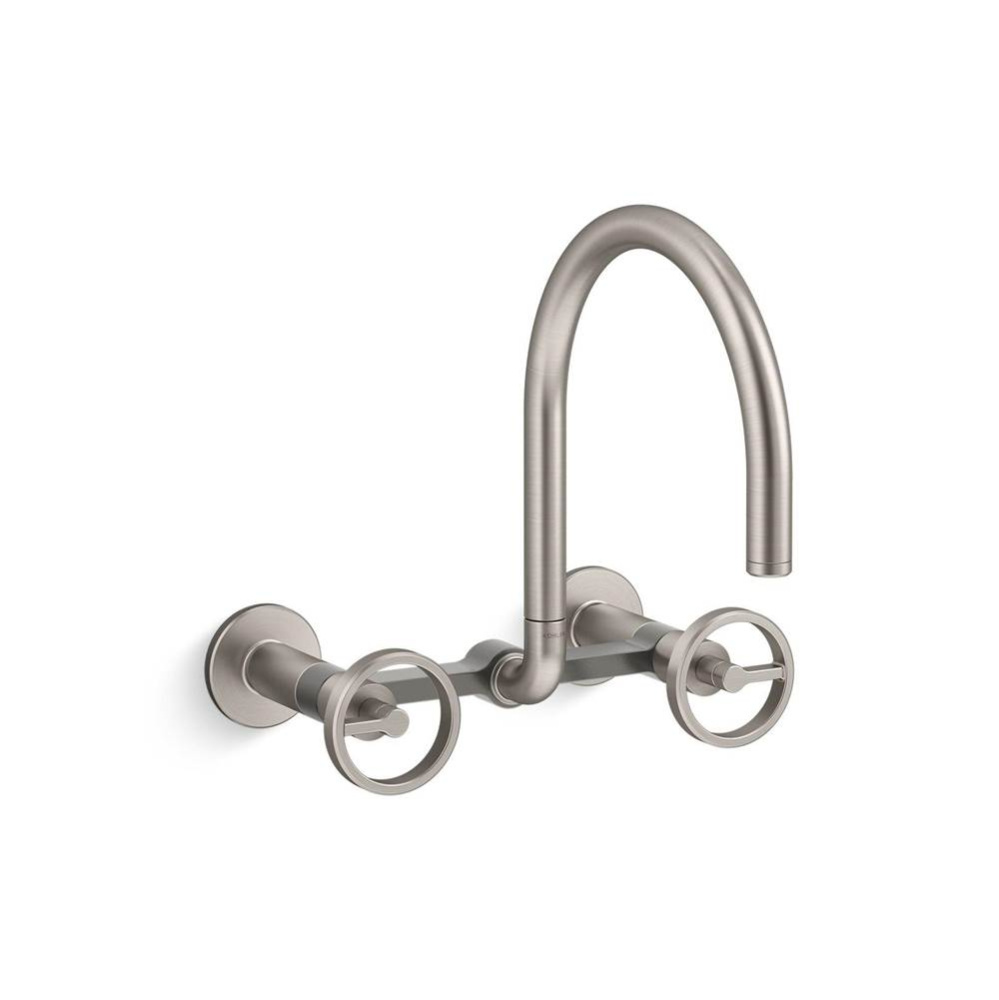 Billet™ Two-hole wall-mount bridge kitchen sink faucet