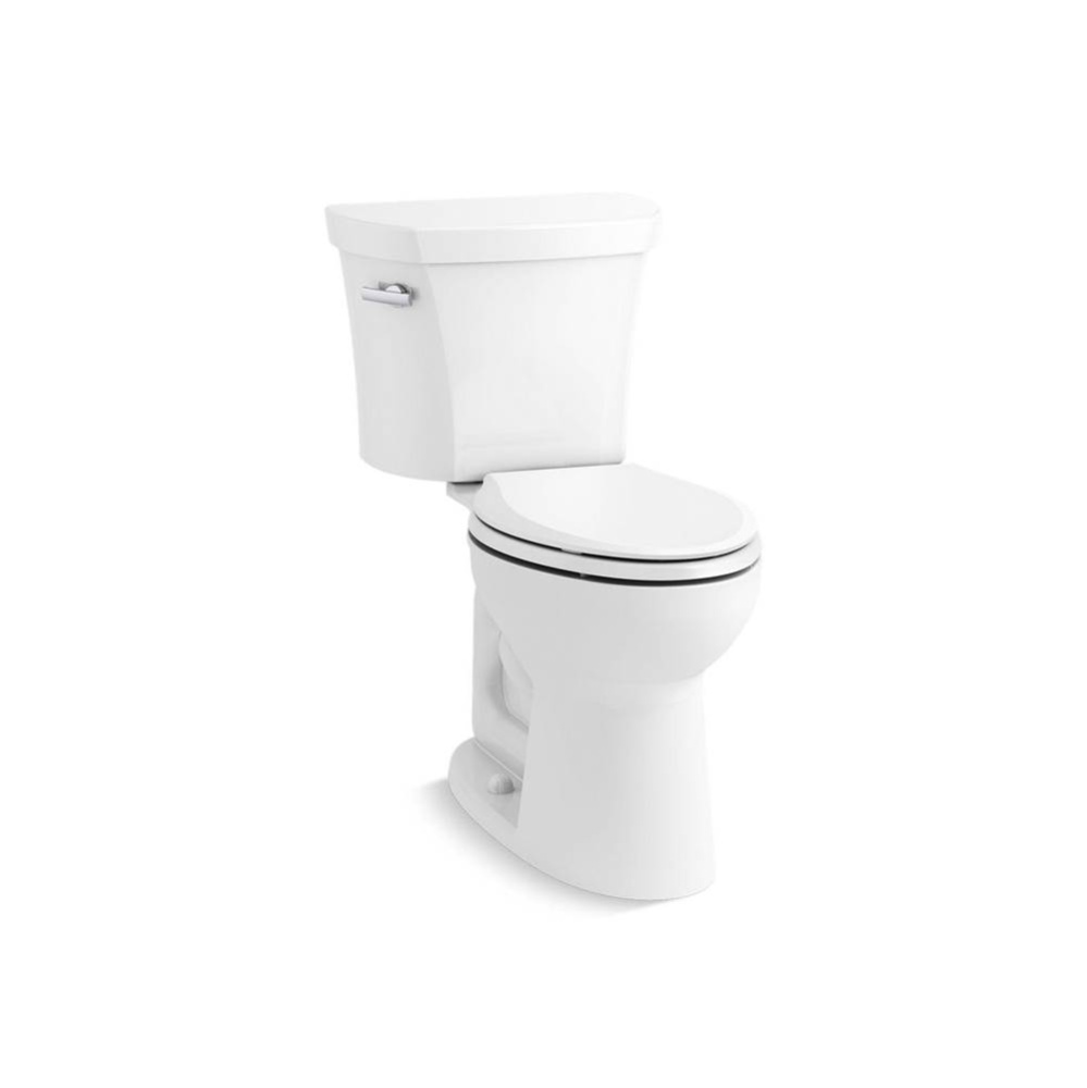 Two-piece elongated toilet, 1.28 gpf