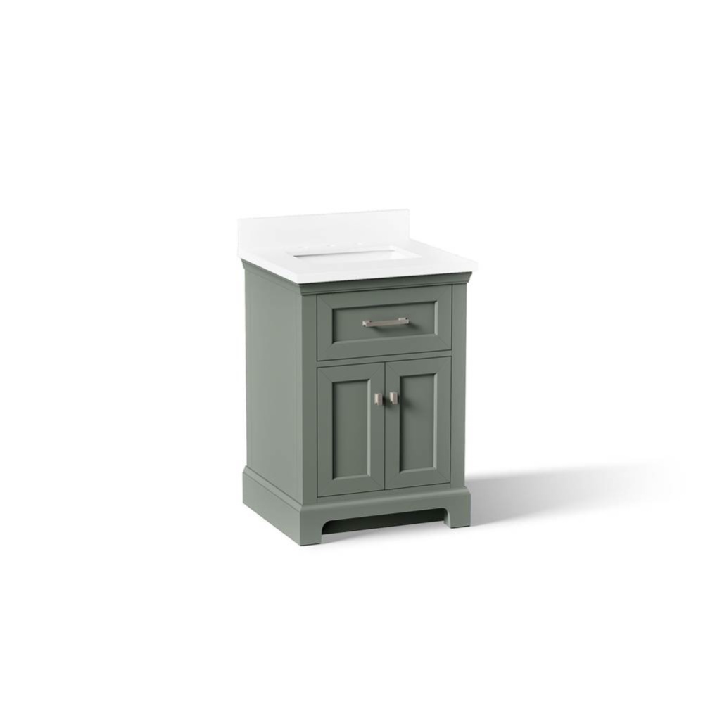 Charlemont 24'' Bathroom Vanity Cabinet With Sink And Quartz Top Umbral Green