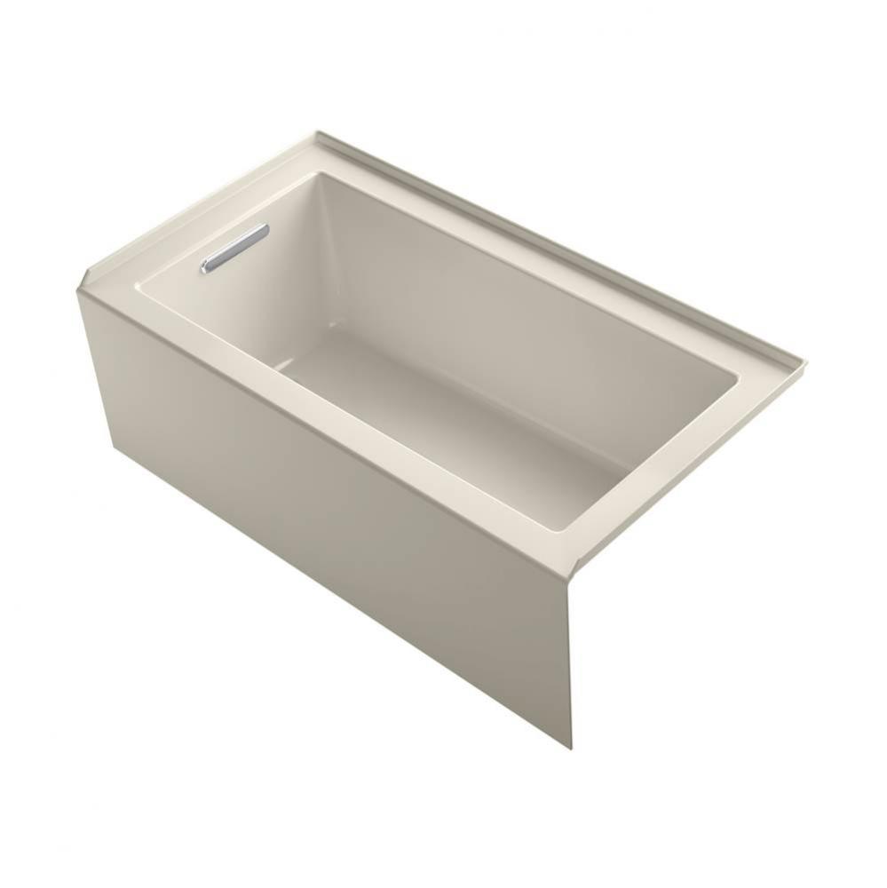 Underscore 60 In. x 32 In. Alcove Bath with Integral Apron, Integral Flange and Left-Hand Drain