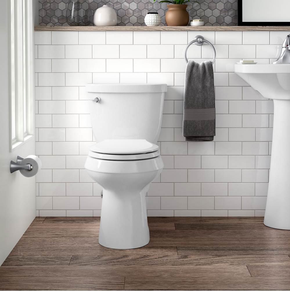 Cimarron Comfort Height 2-Piece 1.28 GPF Round Toilet in White with Cachet Q3 Toilet Seat