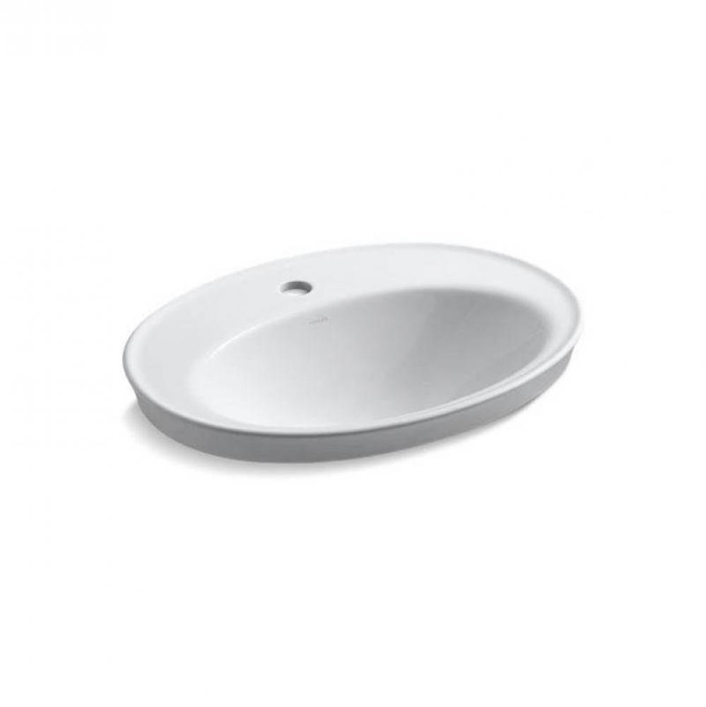 Serif® 22-1/4'' oval drop-in bathroom sink
