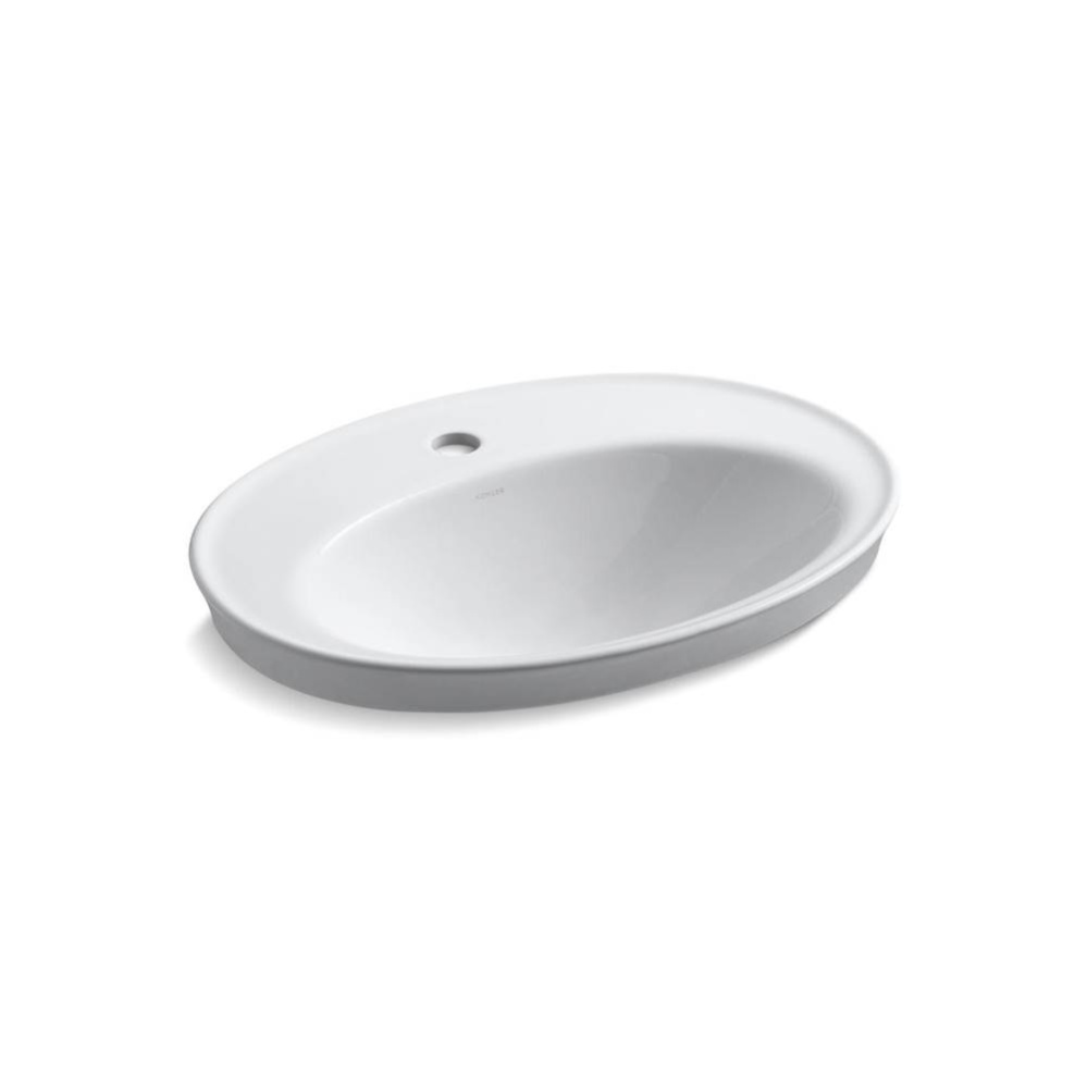 Serif® 22-1/4'' oval drop-in bathroom sink