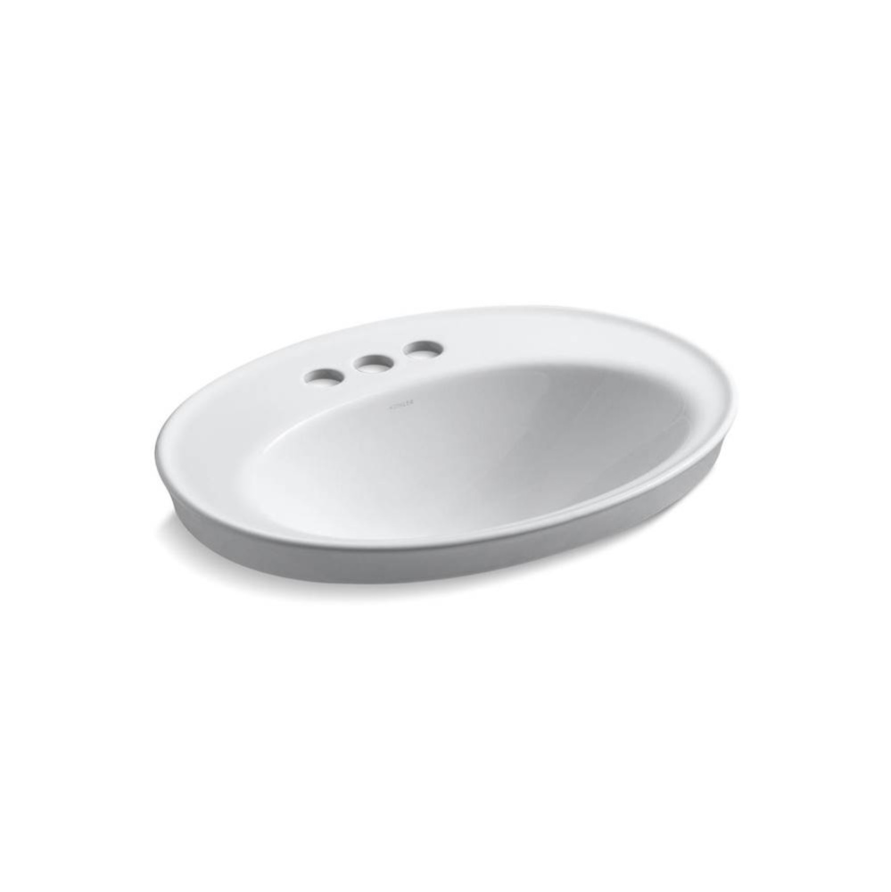 Serif® 22-1/4'' oval drop-in bathroom sink