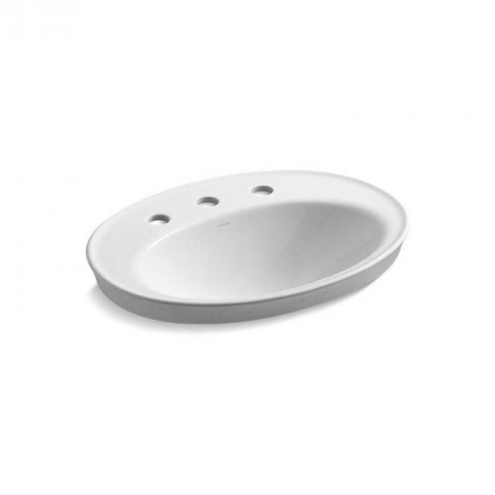 Serif® 22-1/4'' oval drop-in bathroom sink