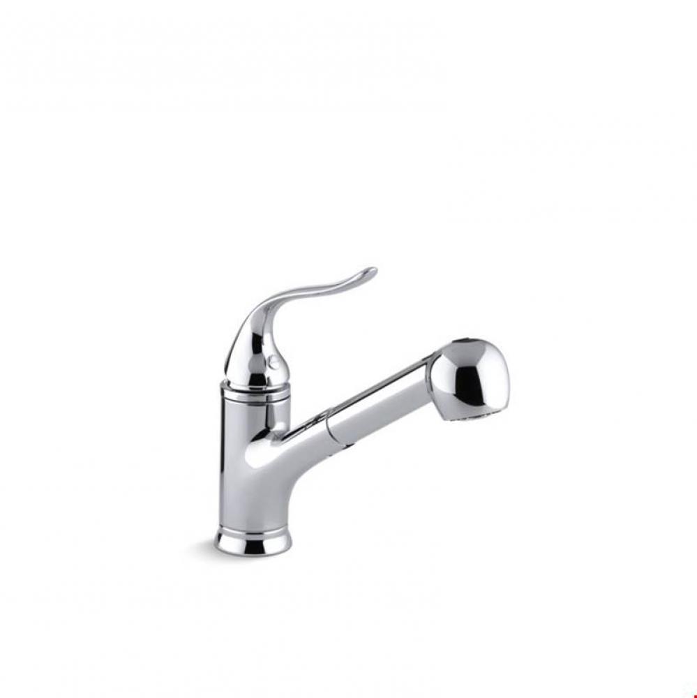 Coralais® single-hole or three-hole kitchen sink faucet with pull-out matching color sprayhea