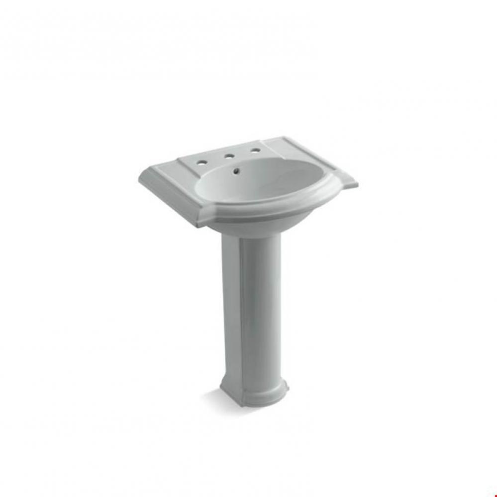 Devonshire® 24'' pedestal bathroom sink with 8'' widespread faucet holes