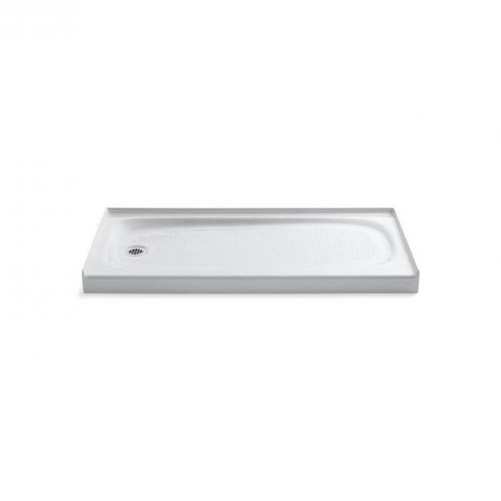 Salient® 60'' x 30'' alcove shower base, left drain