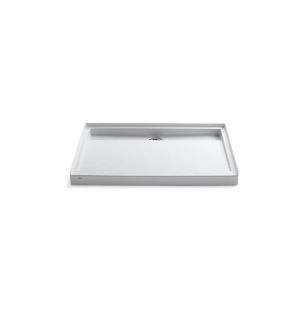 Groove® 48'' x 36'' alcove shower base, rear center drain