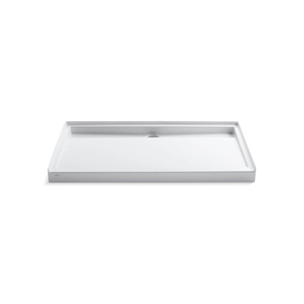 Groove® 60'' x 36'' alcove shower base, center drain