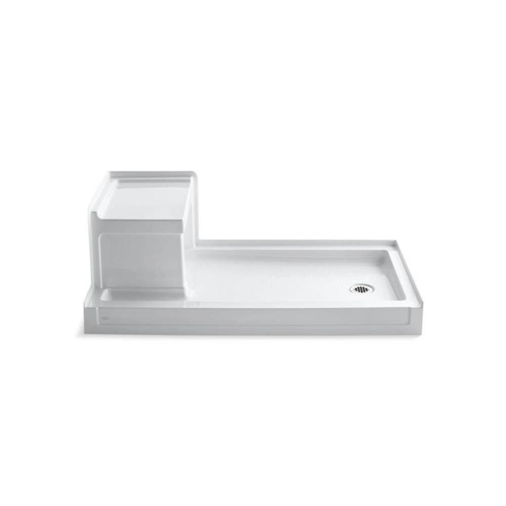 Tresham® 60'' x 32'' alcove shower base, right drain
