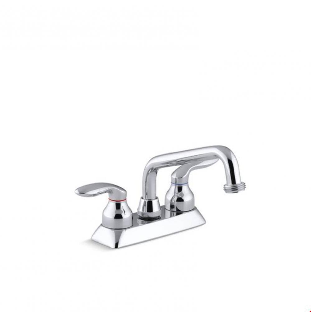 Coralais® utility sink faucet with threaded spout and lever handles