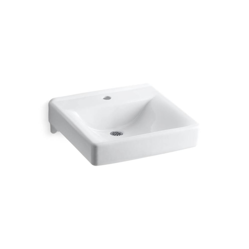 Soho® 20'' x 18'' wall-mount/concealed arm carrier bathroom sink with sin