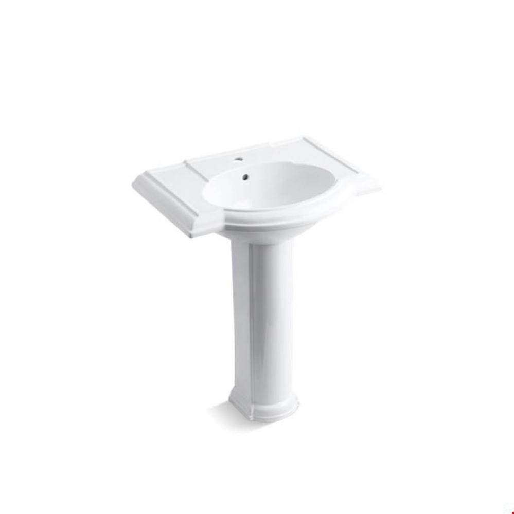 Devonshire® 27'' pedestal bathroom sink with single faucet hole