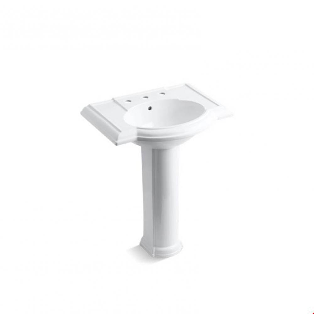 Devonshire® 27'' pedestal bathroom sink with 8'' widespread faucet holes