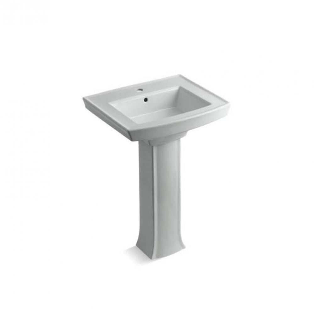 24'' rectangular pedestal bathroom sink