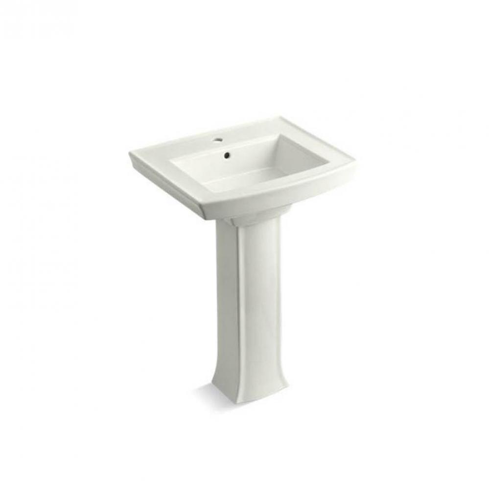 24'' rectangular pedestal bathroom sink