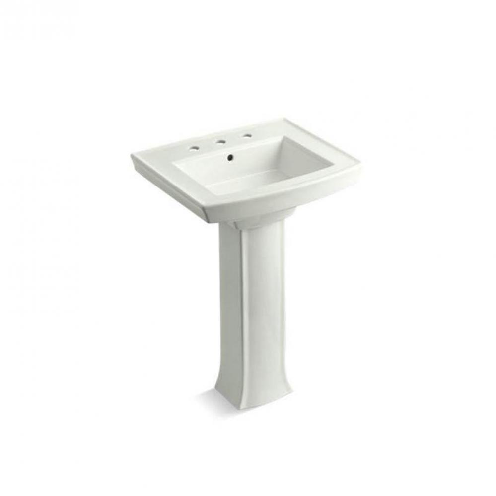 24'' rectangular pedestal bathroom sink