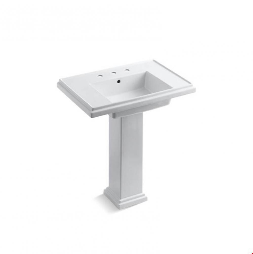 Tresham® 30'' pedestal bathroom sink with 8'' widespread faucet holes