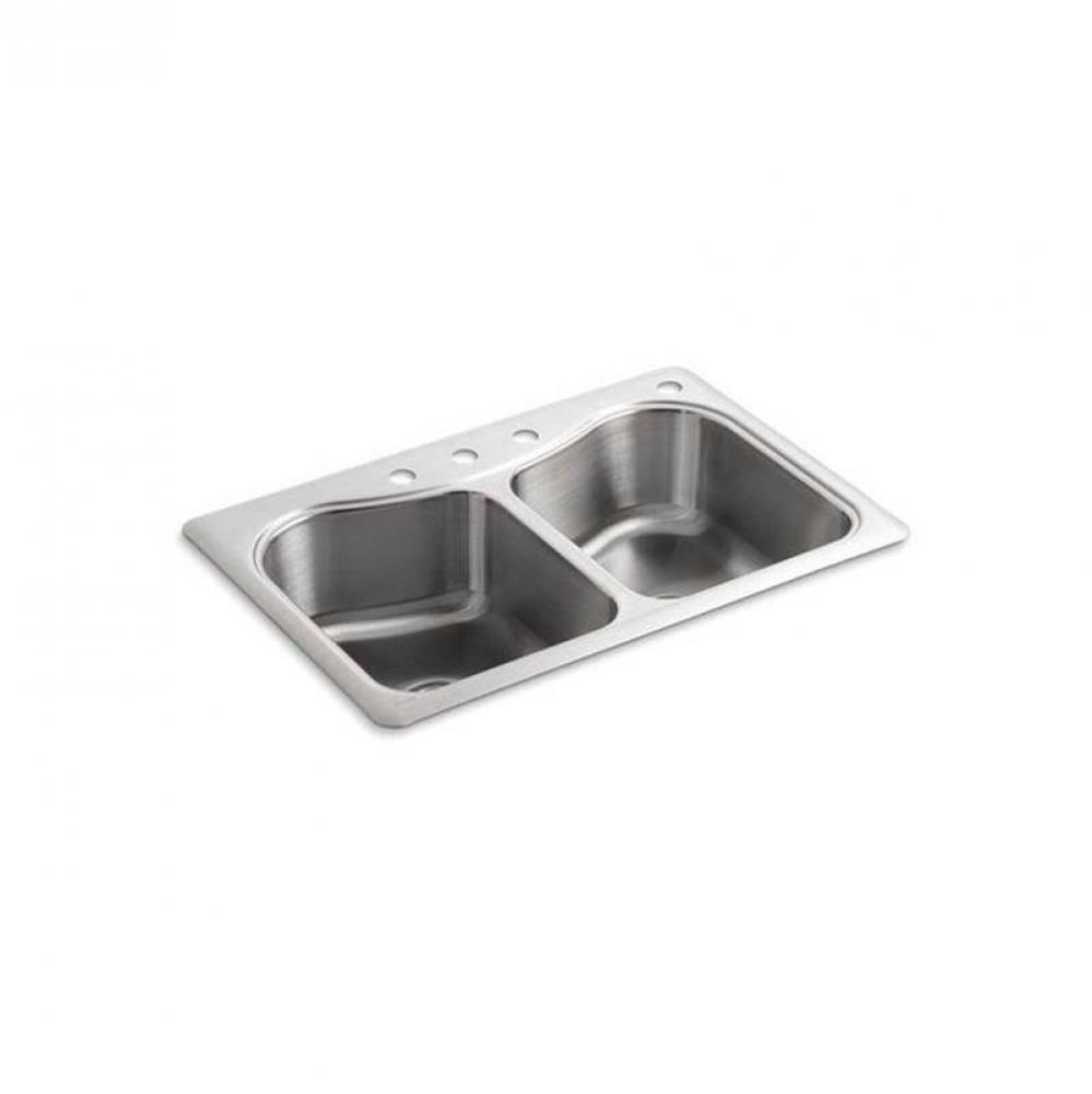 Staccato™ 33'' top-mount double-bowl kitchen sink