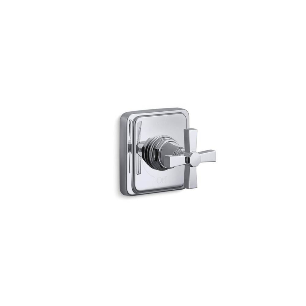 Pinstripe® Pure MasterShower® volume control valve trim with cross handle