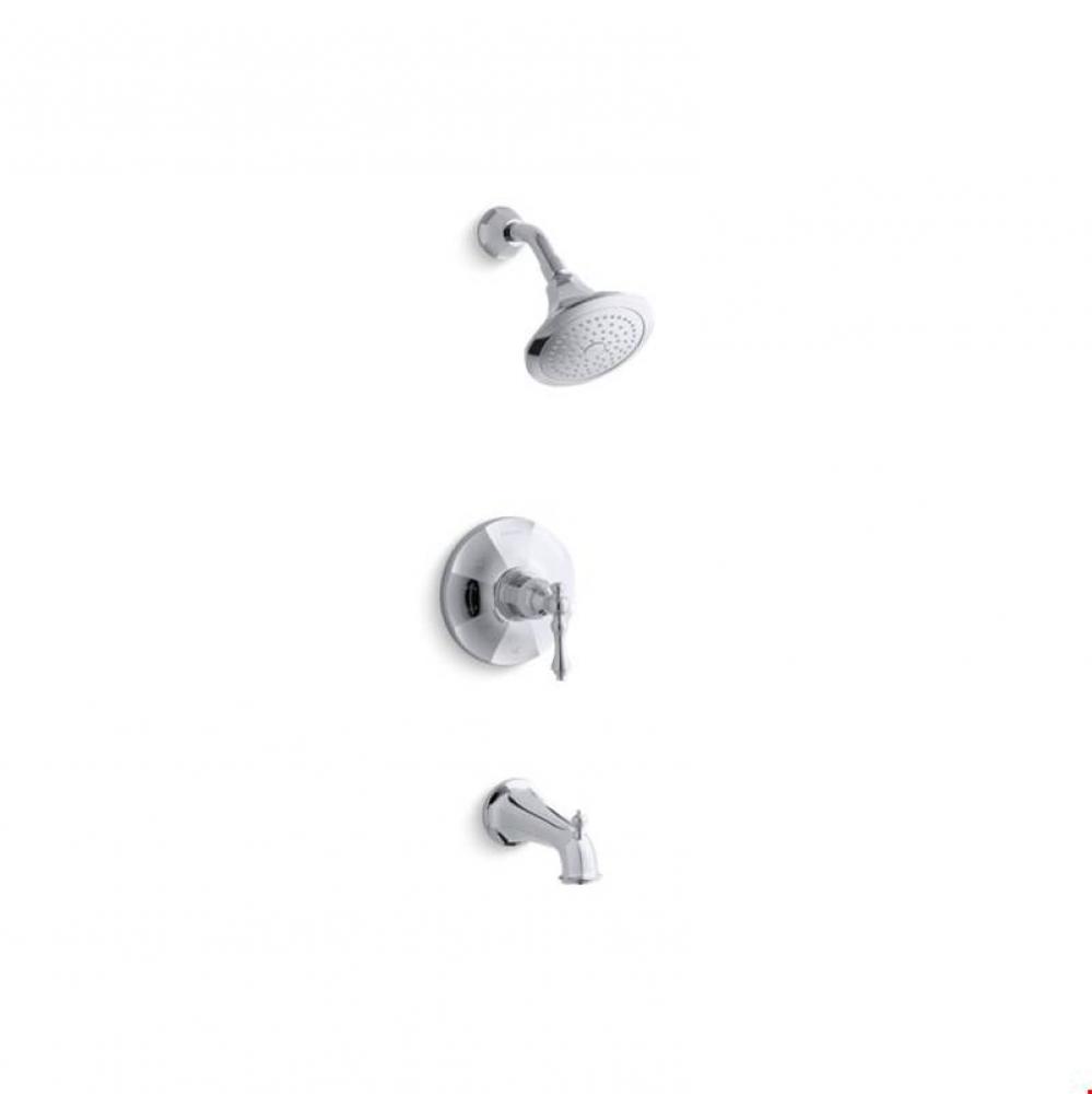 Kelston® Rite-Temp(R) bath and shower valve trim with lever handle, spout and 2.5 gpm showerh