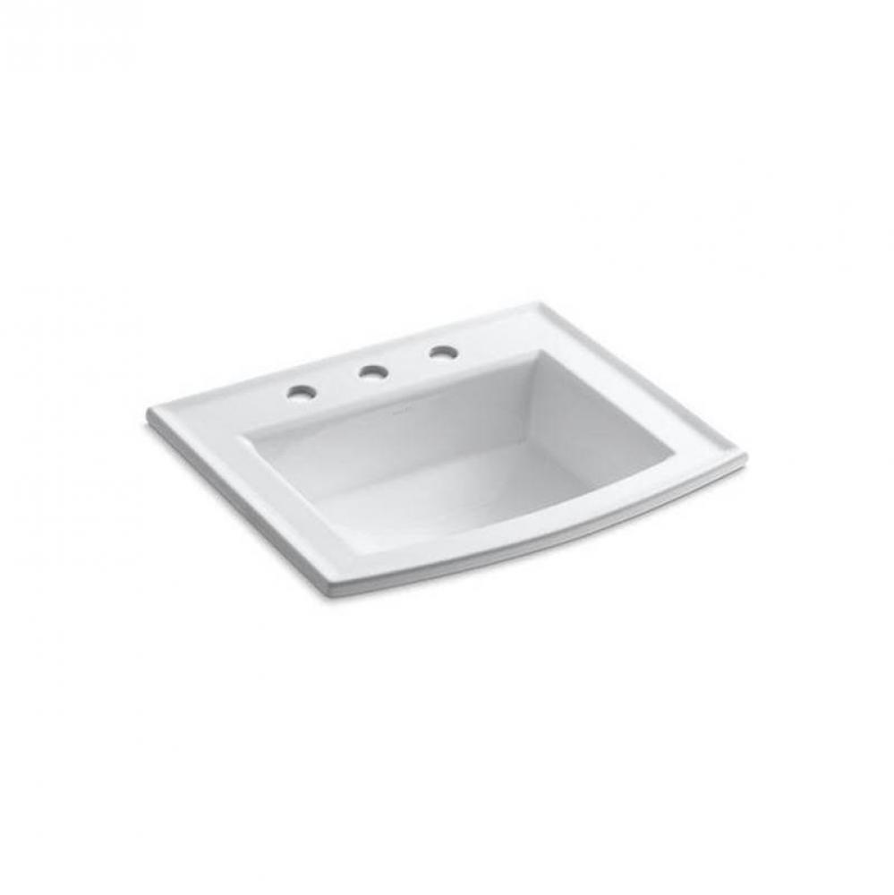 Archer® Drop-in bathroom sink with 8'' widespread faucet holes