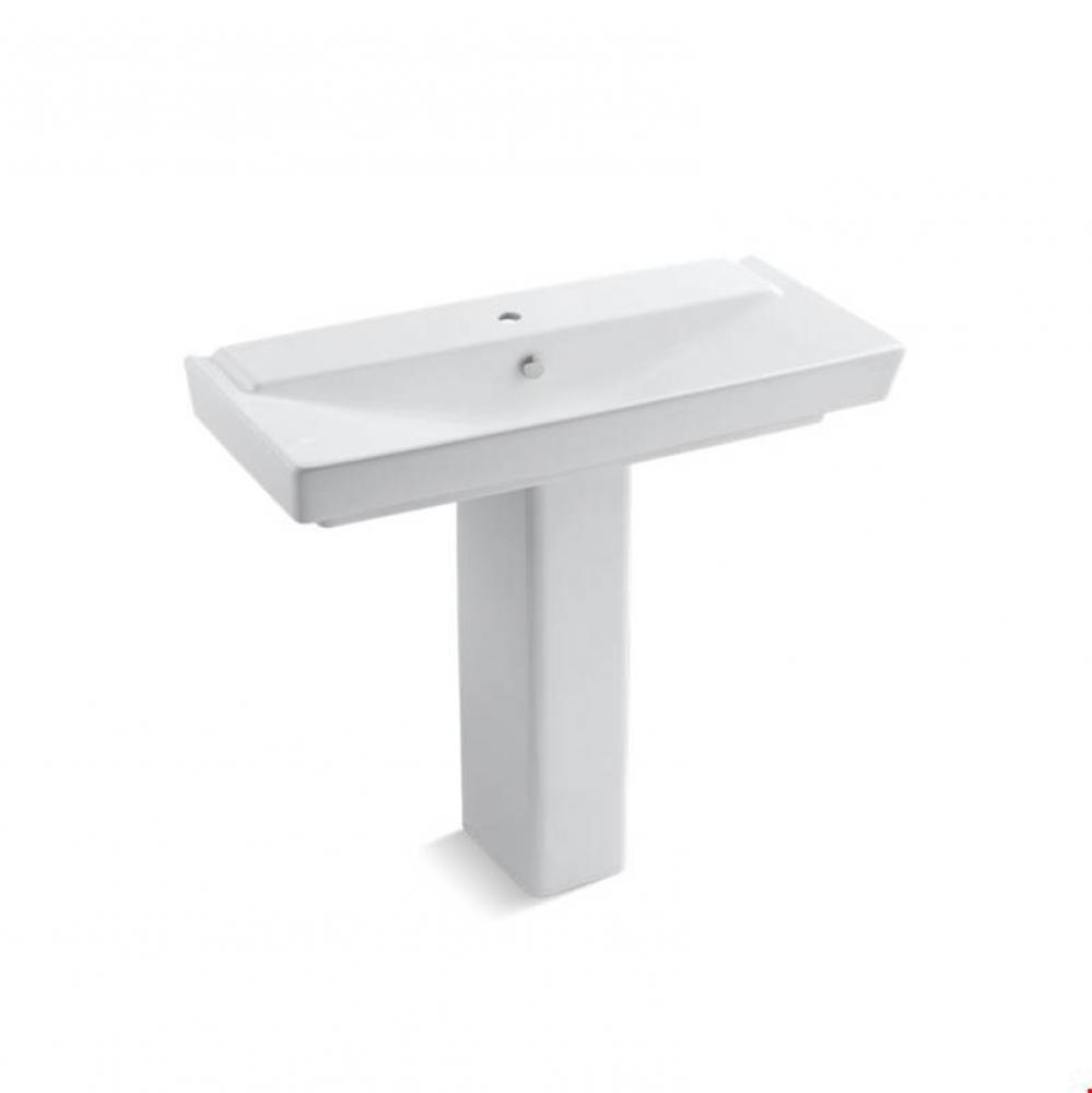 Reve® 39'' pedestal bathroom sink with single faucet hole