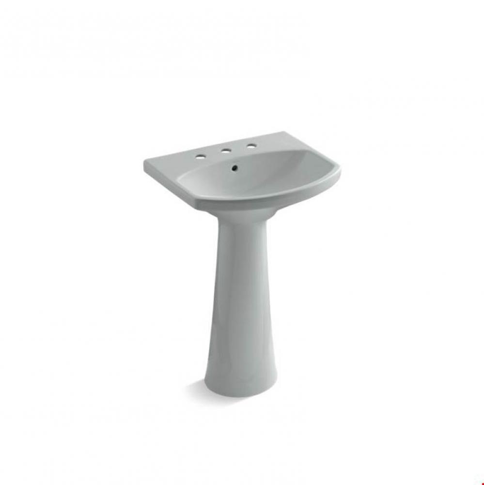 Cimarron® Pedestal bathroom sink with 8'' widespread faucet holes