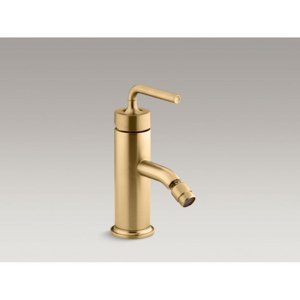 Purist(R) single-control bidet faucet with straight lever handle